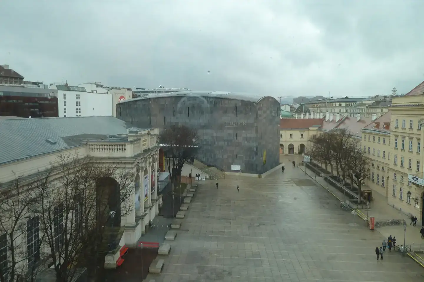 Wien bei Regen: MuseumsQuartier
